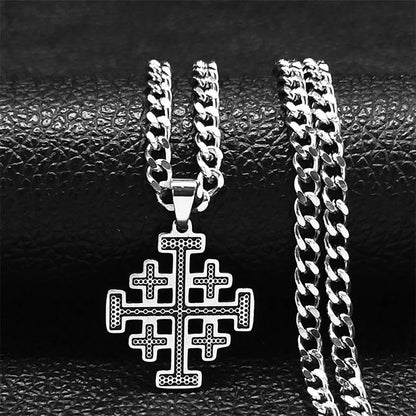 Jerusalem Cross Pendant Necklace