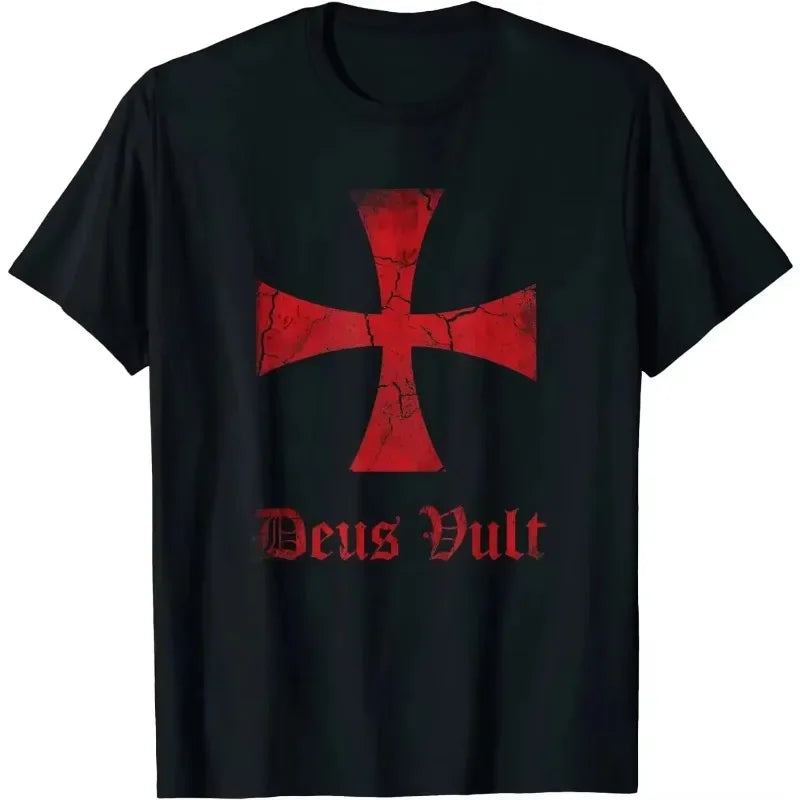 Deus Vault Knight Templar Cross  T-shirt