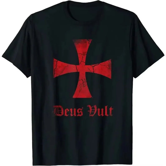 Deus Vault Knight Templar Cross  T-shirt