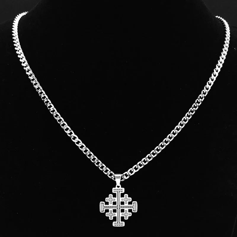 Jerusalem Cross Pendant Necklace